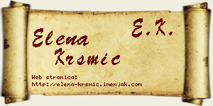 Elena Krsmić vizit kartica